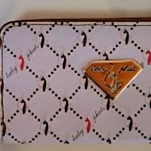 Baby Phat White and Gold Patterned Wallet